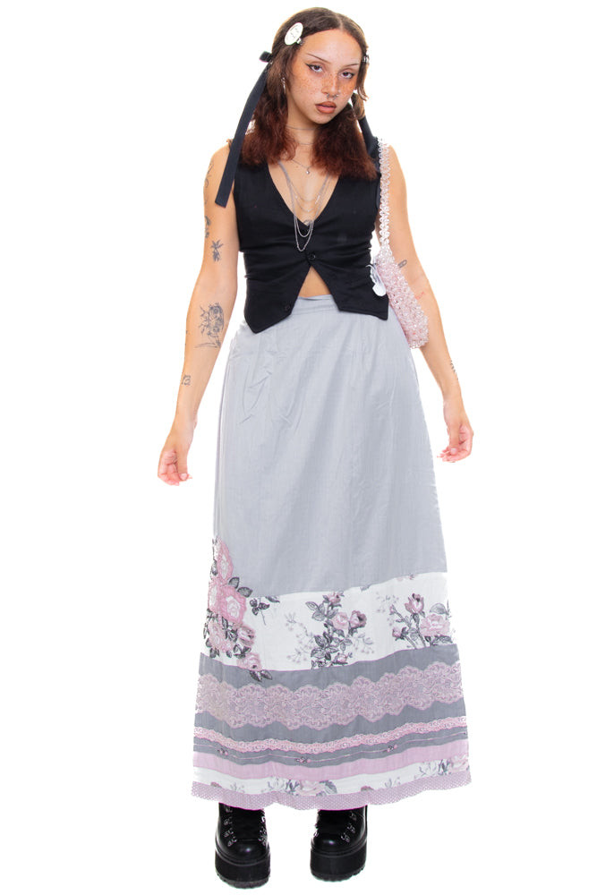 Vintage 80's Simply Sweet Beaded Maxi Skirt - XS/S/M