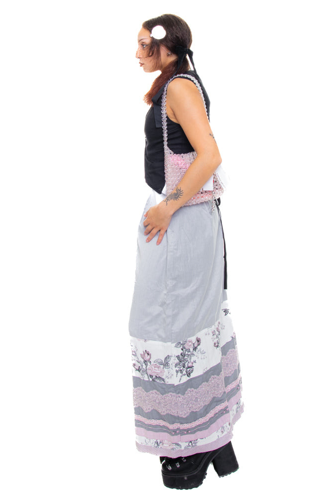 Vintage 80's Simply Sweet Beaded Maxi Skirt - XS/S/M