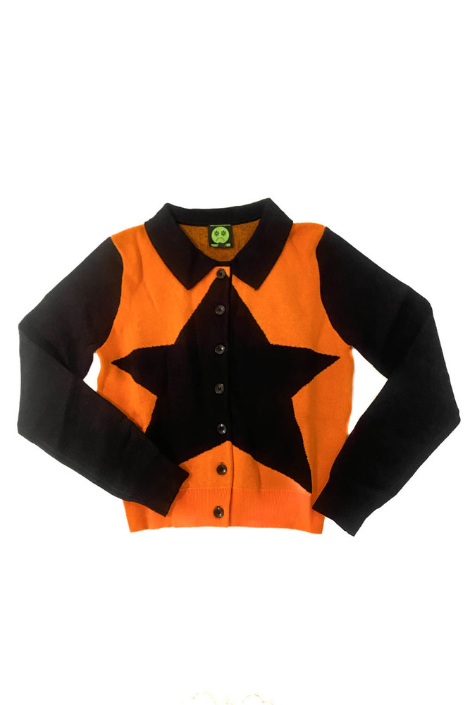 Ferris Orange Star Cardigan