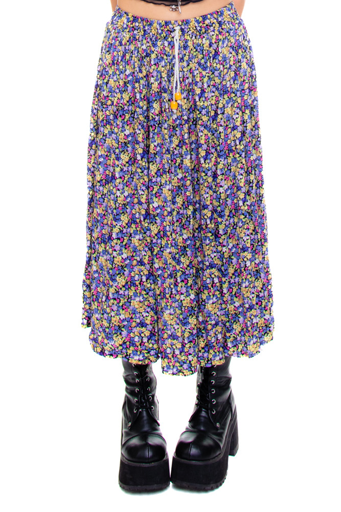 Vintage 90's Floral Maxi Skirt - XS/S