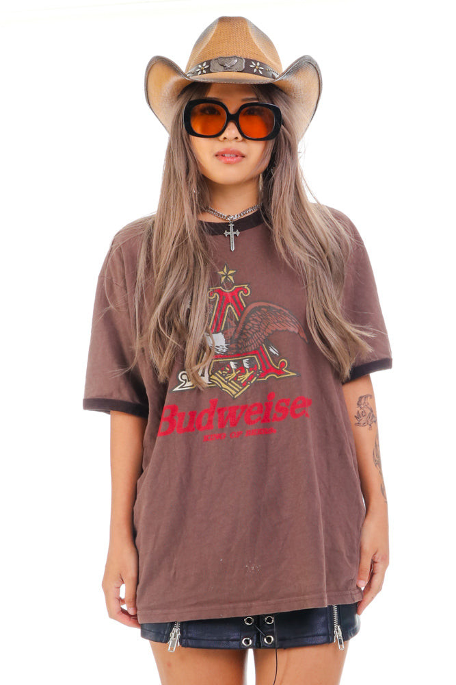 Vintage Y2K Budweiser Ringer Tee