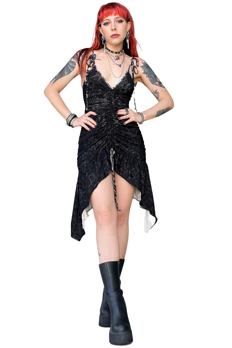 Courtney Leopard Mesh Fairy Dress