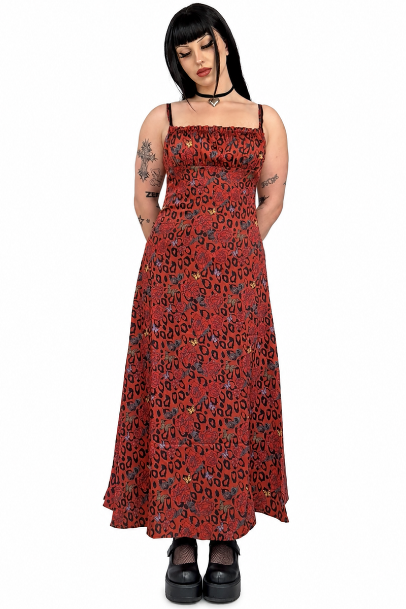 Cora Rose & Thorn Printed Empire Waist Maxi Dress
