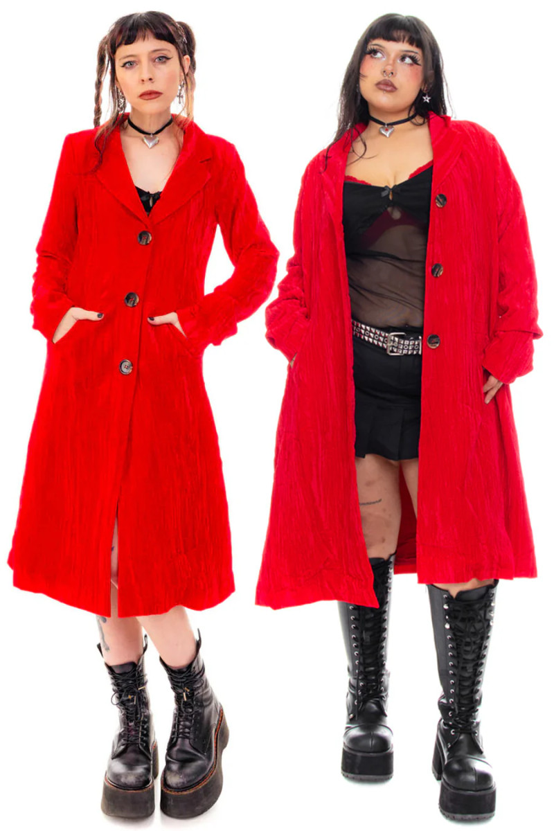 Mazzy Red Longline Jacket