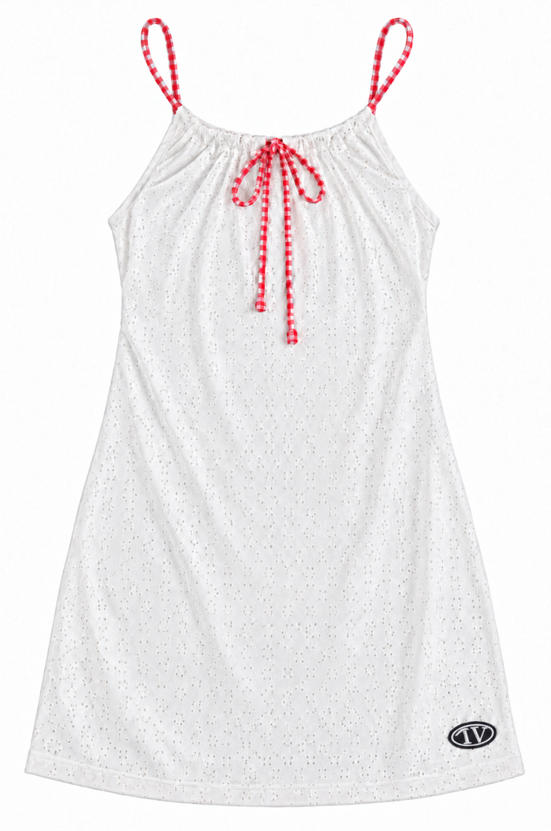 TUNNEL VISION SECONDHAND - Farmer's Daughter Pointelle Stretch Dress, Size L