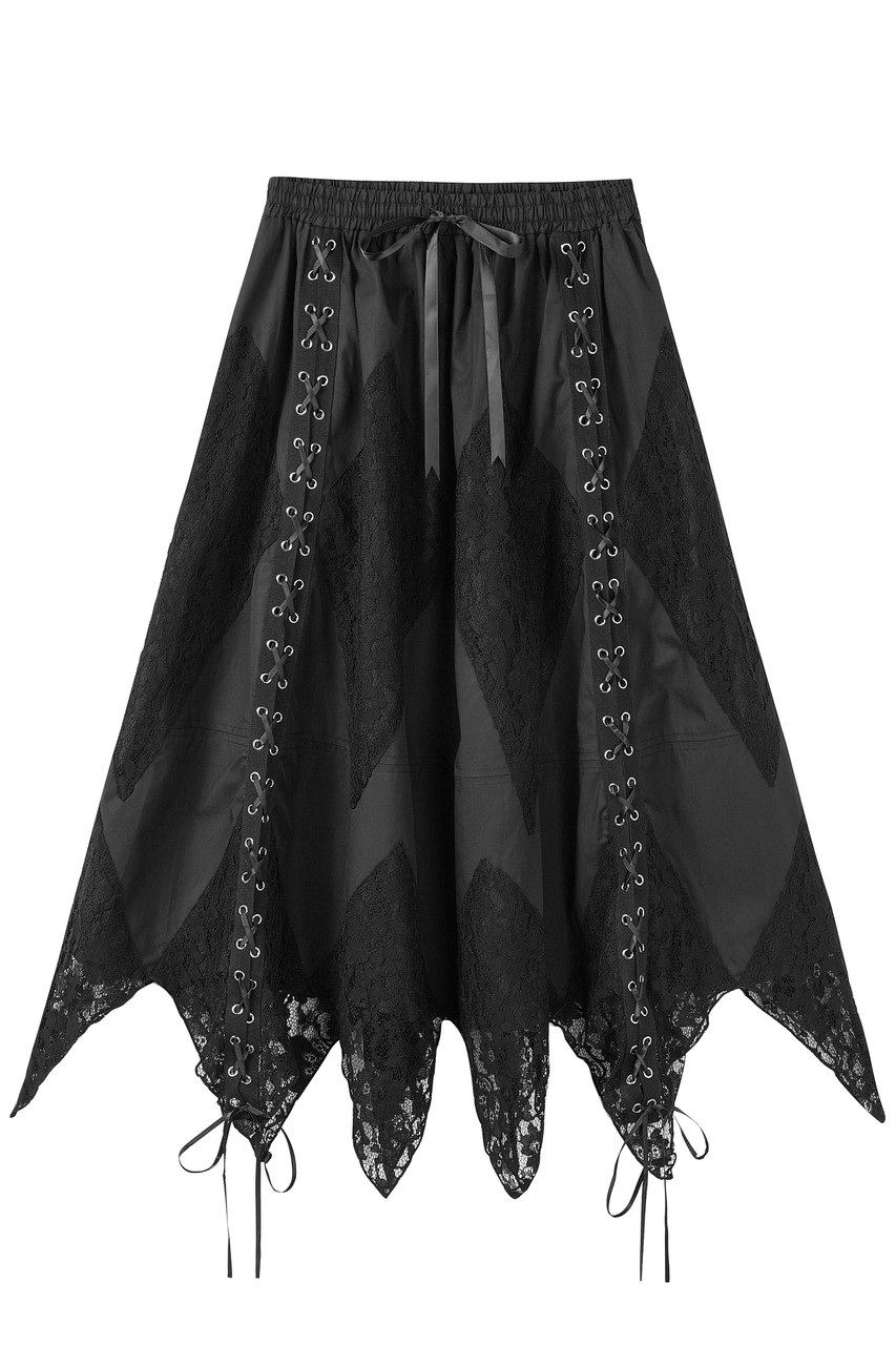 Overload Black Handkerchief Maxi Skirt - Tunnel Vision