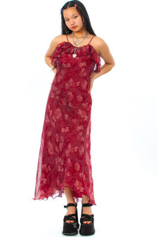 Vintage 90's Blood Rose Dress