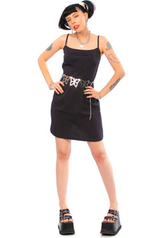 Vintage Y2K Pinstripe Mini Dress