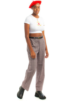 Vintage 90's Plum Plaid Trousers