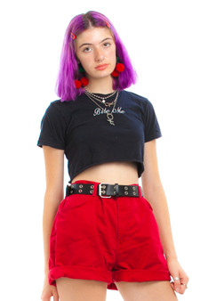 Vintage 90's Red Hot Denim Shorts