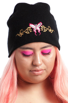 Vintage Y2K Butterfly Tattoo Beanie
