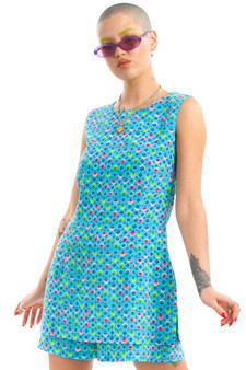 Vintage 90's Ditsy Skort Romper