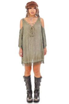 Vintage Y2K Off Shoulder Cement Dress 1