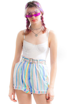Vintage 90's Rainbow Stripe Shorts