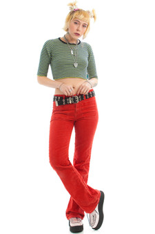 Vintage Y2K Coral Corduroy Flares