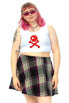 Vintage 80's Purple Plaid Skirt