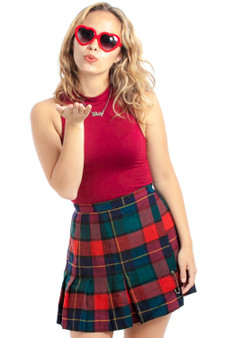 Vintage 80's Pleated Mini Kilt