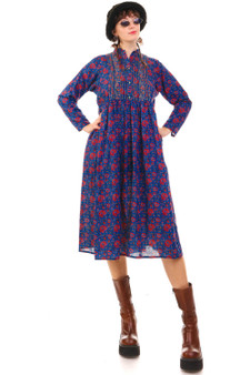 Vintage 90's Floral Maxi Babydoll Dress