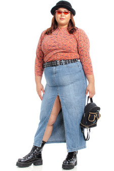 Vintage 90's Dixie Denim Maxi Skirt