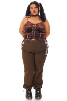 Vintage 70's Brown Stretchy Slacks 1