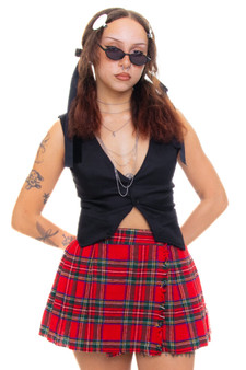 Vintage 90's Plaid Kilt Mini Skirt