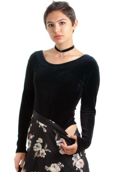 Vintage 90's Contempo Velvet Bodysuit