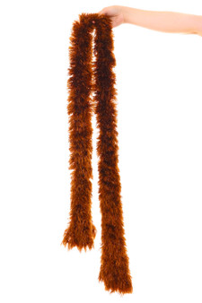 Vintage Y2K Brown Sparkle Fuzz Scarf