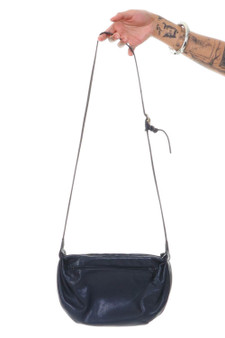 Vintage 90's Little Black Leather Bag