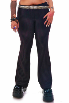 Vintage Y2K Black & Pink Pinstripe Pants