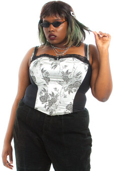 Vintage 90's Brocade Stretch Corset