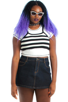 Vintage 90's Fubu Denim Mini Skirt
