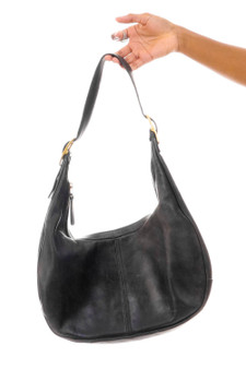 Vintage 90's Black Leather Coach Bag