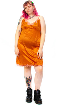 Vintage 80's Burnt Orange Slip Dress