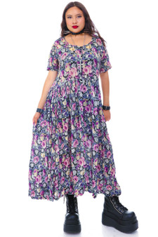 Vintage 90's Starina Lilac Floral Dress