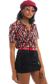 Vintage 70's Rainbow Blossom Top