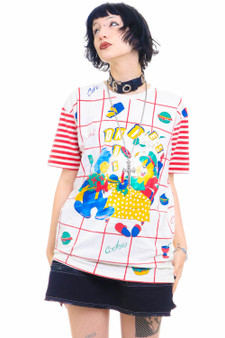 Vintage 80's Dinner Party Cats T-Shirt