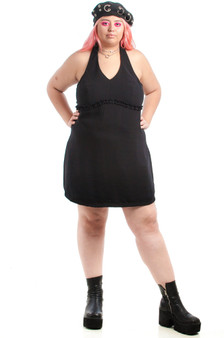 Vintage 90's Goth Chic Mini Dress