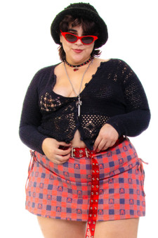 Vintage 90's Midnight Crochet Cardigan