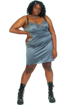 Vintage 90's Grey Lingerie Dress 1