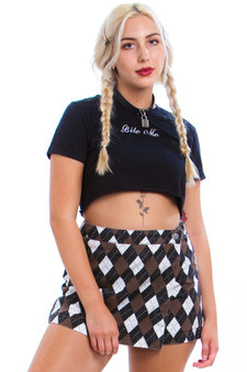 Vintage 90's Guess Argyle Mini Skort