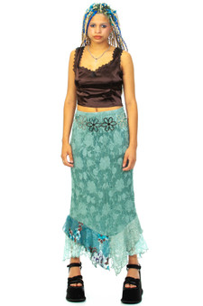 Vintage Y2K Fairy Mermaid Maxi Skirt