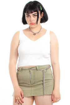 Vintage 90's Olive Utility Mini Skort
