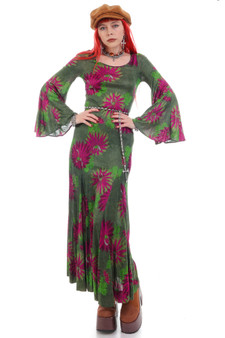 Vintage 70's Floral Burst Garden Dress