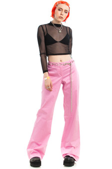 Vintage Y2K Pinky Pinstripe Flares