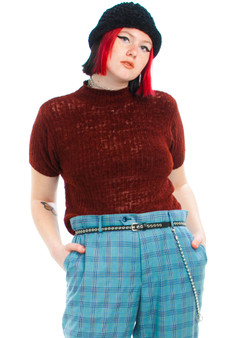 Vintage 90's Rust Rib Knit Top