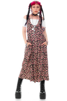 Vintage 90's Sag Harbor Pink Rose Dress