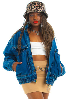 Vintage 80's Denim Flight Jacket
