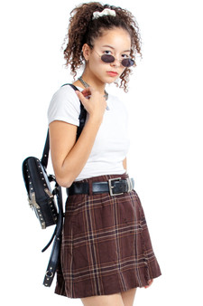Vintage 90's Perfect Plaid Mini Skirt