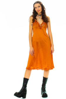 Vintage 90's Lace Trim Slip Dress