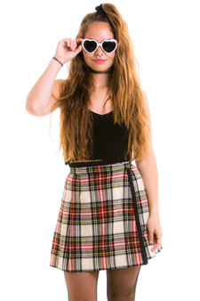 Vintage 90's Plaid Pleated Mini Kilt